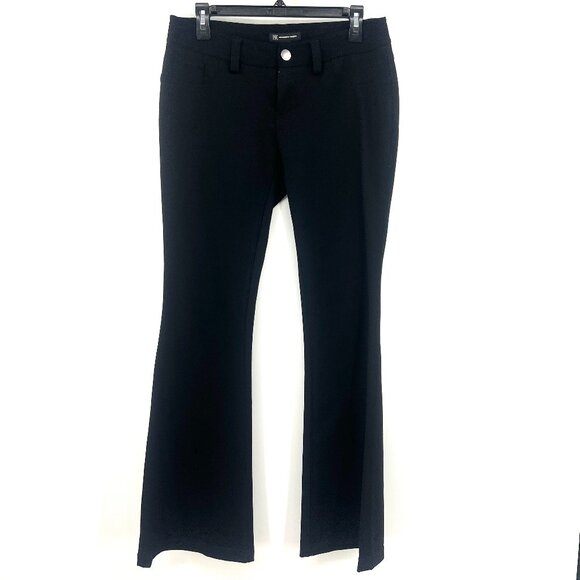 INC International Concepts Black Flare Leg Low Rise Pants Women's 6 - Picture 1 of 5